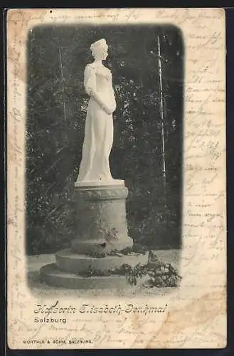 AK Salzburg, Denkmal der Kaiserin Elisabeth (Sissi) von Österreich