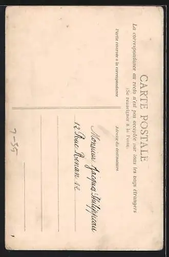 AK Principales Découvertes de l`Église, Système Métrique, Geistlicher mit einem Schüler