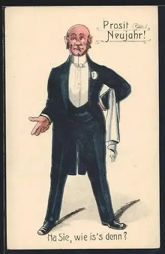 AK Kellner in der Gastronomie, Neujahrsgruss