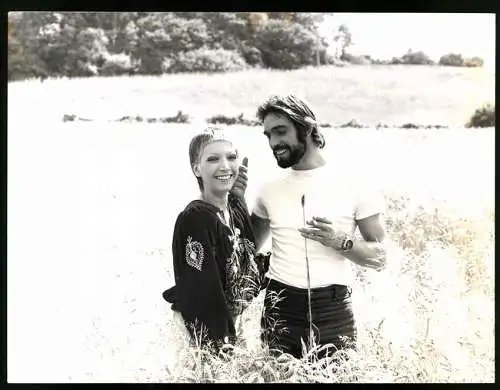 Fotografie italienische Schauspieler Mariangela Melato und Fabio Testi