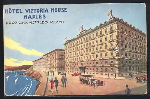 Künstler-AK Naples, Hotel Victoria House, 6, Via Partenope