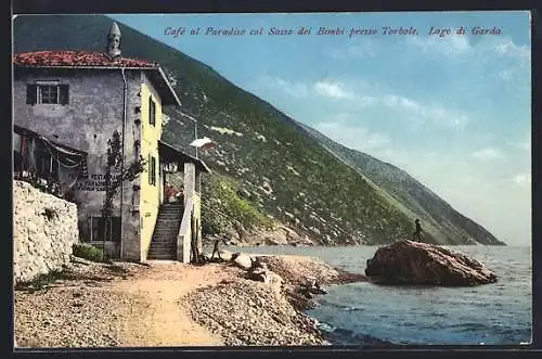 AK Nago-Torbole, Sasso dei Bimbi, Café al Paradiso, Lago di Garda