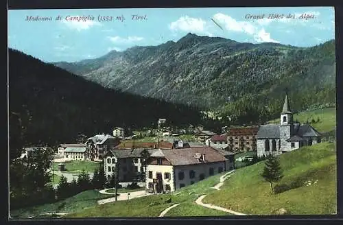 AK Madonna di Campiglio /Tirol, Grand Hotel des Alpes, Veduta generale