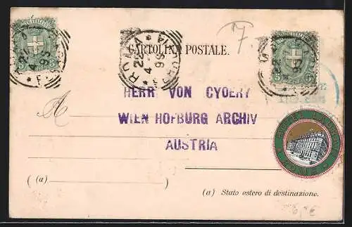 Lithographie Napoli, Panorama, Uferpartie