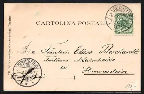 Lithographie Genova, Monumento Vitto Emanuele, Fort Sperone, Lanterna