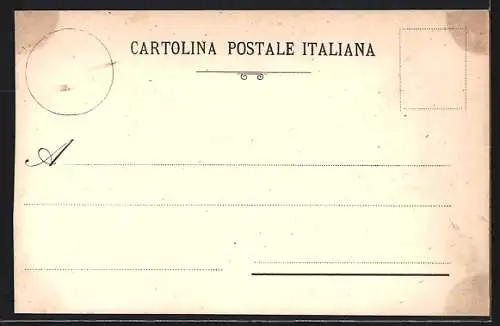 Lithographie Torino, Caserma Dogali, Denkmal 5. Reg. Genio Minatori
