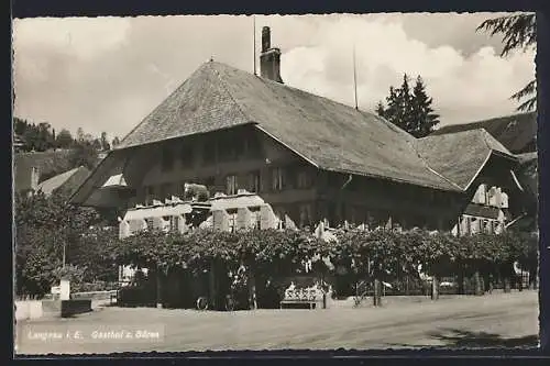 AK Langnau i. E., Gasthof z. Bären, gesehen von der Strasse