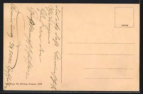 AK Kriegsschiff S.M.S. Thüringen auf hoher See