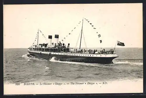 AK Steamer Dieppe in voller Fahrt