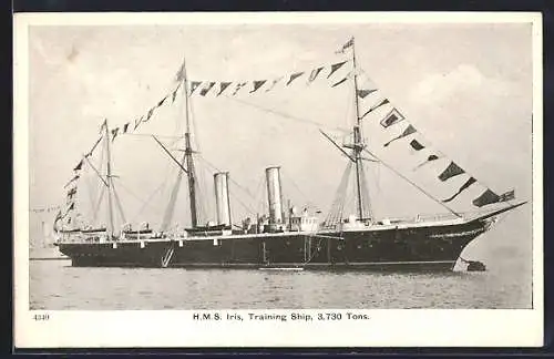 AK Englisches Kriegsschiff H.M.S. Iris, Training Ship