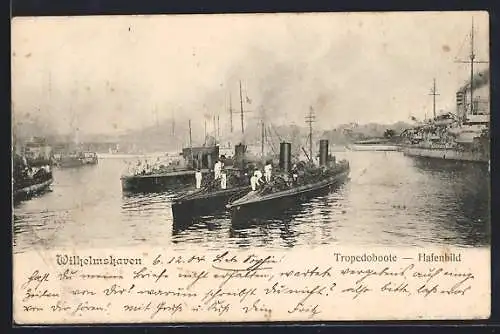 AK Wilhelmshaven, Torpedoboote im Hafen