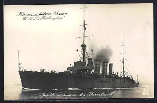 AK Kleiner geschützter Kreuzer HMS Southampton