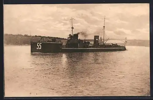 AK Torpedoboot 55 in Fahrt