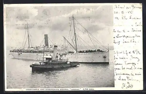 AK Steamer German der Union-Castle Line
