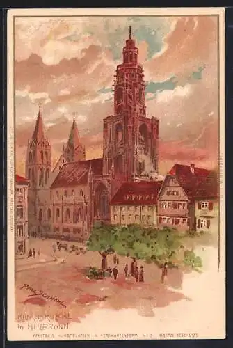 Künstler-AK P.Schmohl: Heilbronn, Kilianskirche
