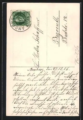 Künstler-AK Theo Zasche: Engelchen am Christbaum, Weihnachtsgruss