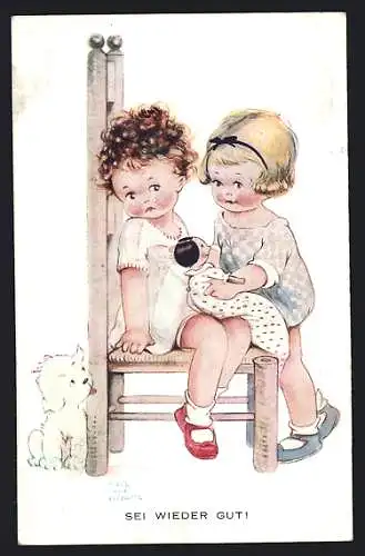 Künstler-AK Mabel Lucie Attwell: Sei wieder gut!