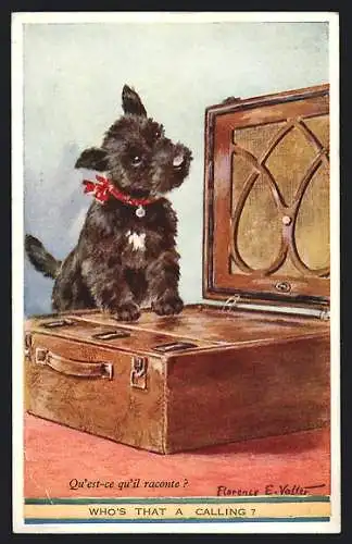 Künstler-AK Florence E. Valter: Qu`est-ce qu`il raconte?