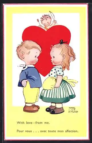 Künstler-AK Mabel Lucie Attwell: With love - from me