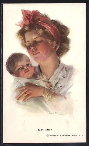 Künstler-AK Philip Boileau: Baby Mine, Stolze Mutter mit ihrem Neugeborenen