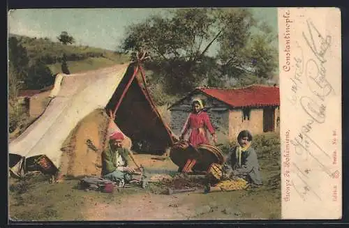 AK Constantinople, Groupe de Bohémiens