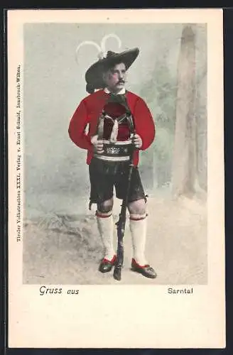 AK Mann in Tracht aus dem Sarntal