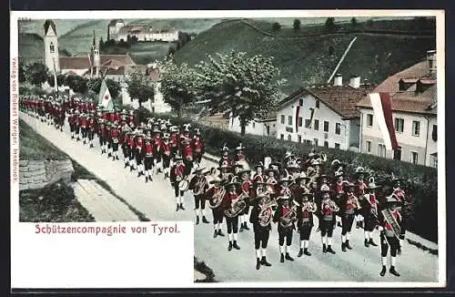 AK Matrei am Brenner, Schützencompagnie in Tyrol, Trachtenkapelle