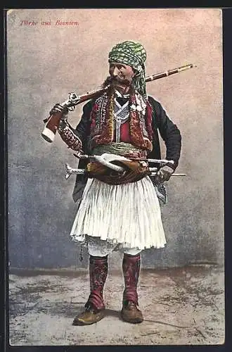 AK Türkischer Krieger aus Bosnien