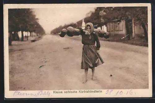 AK Kleine serbische Kürbishändlerin