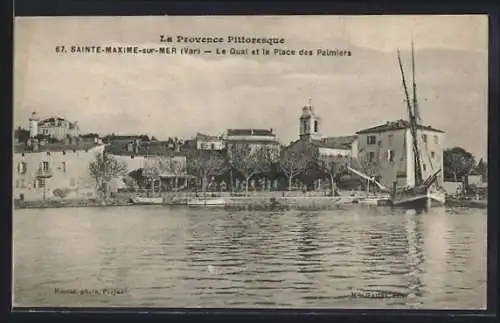 AK Sainte-Maxime-sur-Mer, Le Quai et la Place des Palmiers