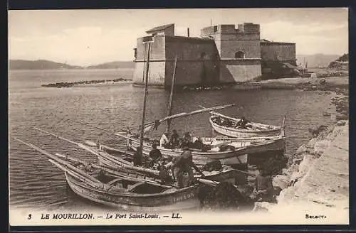 AK Le Mourillon, Le Fort Saint-Louis et barques de pêche