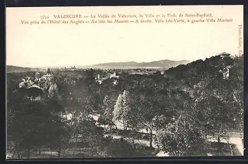 AK Valescure, La Vallée de Valescure, la Ville et la Rade de Saint-Raphaël vue de l`Hôtel des Anglais