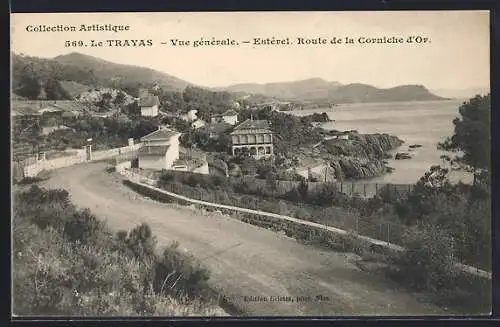 AK Le Trayas, Vue générale. Estérel. Route de la Corniche d`Or