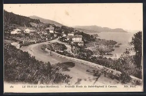 AK Le Trayas, Nouvelle Route de Saint-Raphaël à Cannes