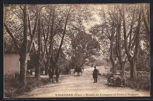AK Vidauban, Route de Lorgues et Pont d`Argens