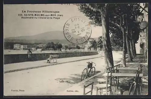 AK Sainte-Maxime-sur-Mer, Boulevard du littoral et la plage