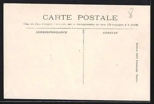 AK Toulon, Porte Notre Dame avec calèche et passants