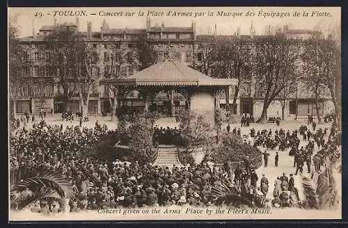 AK Toulon, Concert sur la Place d`Armes par la Musique des Équipages de la Flotte