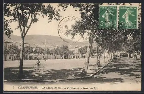 AK Draguignan, Le Champ de Mars et l`Avenue de la Gare