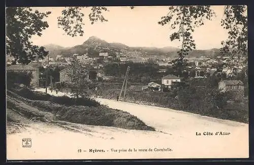 AK Hyères, Vue prise de la route de Costebelle