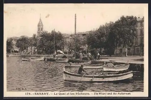 AK Sanary, Le Quai et les Pêcheurs au bord de l`eau