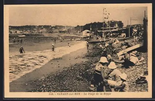 AK Sanary-sur-Mer, La Plage de la Reppe