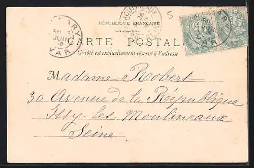 AK Sanary, L`embouchure de la Reppe avec pêcheur et paysage champêtre