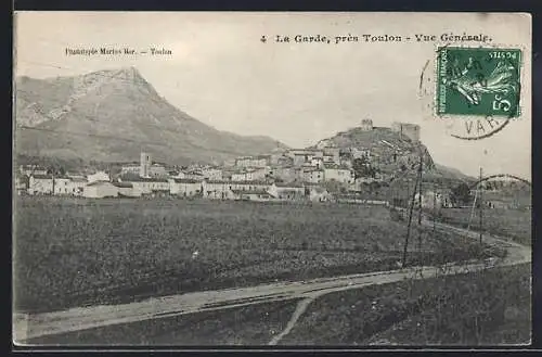 AK La Garde, Vue générale près de Toulon avec arrière-plan montagneux