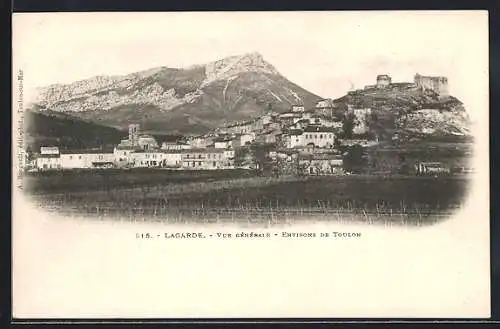 AK Lagarde, Vue générale et paysage montagneux