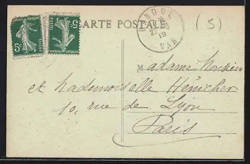 AK Bandol-sur-Mer, Hôtel Beau Rivage et calèche devant l`entrée