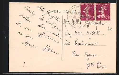 AK Cotignac, Vue générale du village et des collines environnantes