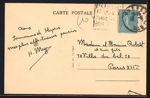 AK La Capte, Camping sous les pins avec tentes et voitures anciennes