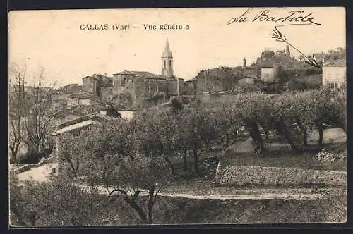 AK Callas, Vue générale du village et de l`église