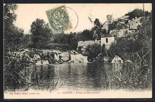 AK Carcès, Écluse de Seignemagne et paysage environnant